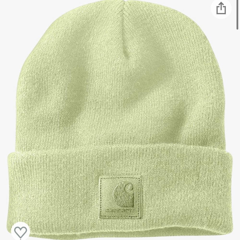 Light green Carhartt beanie